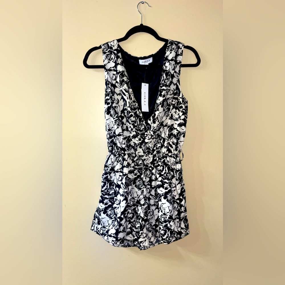 Black and white romper